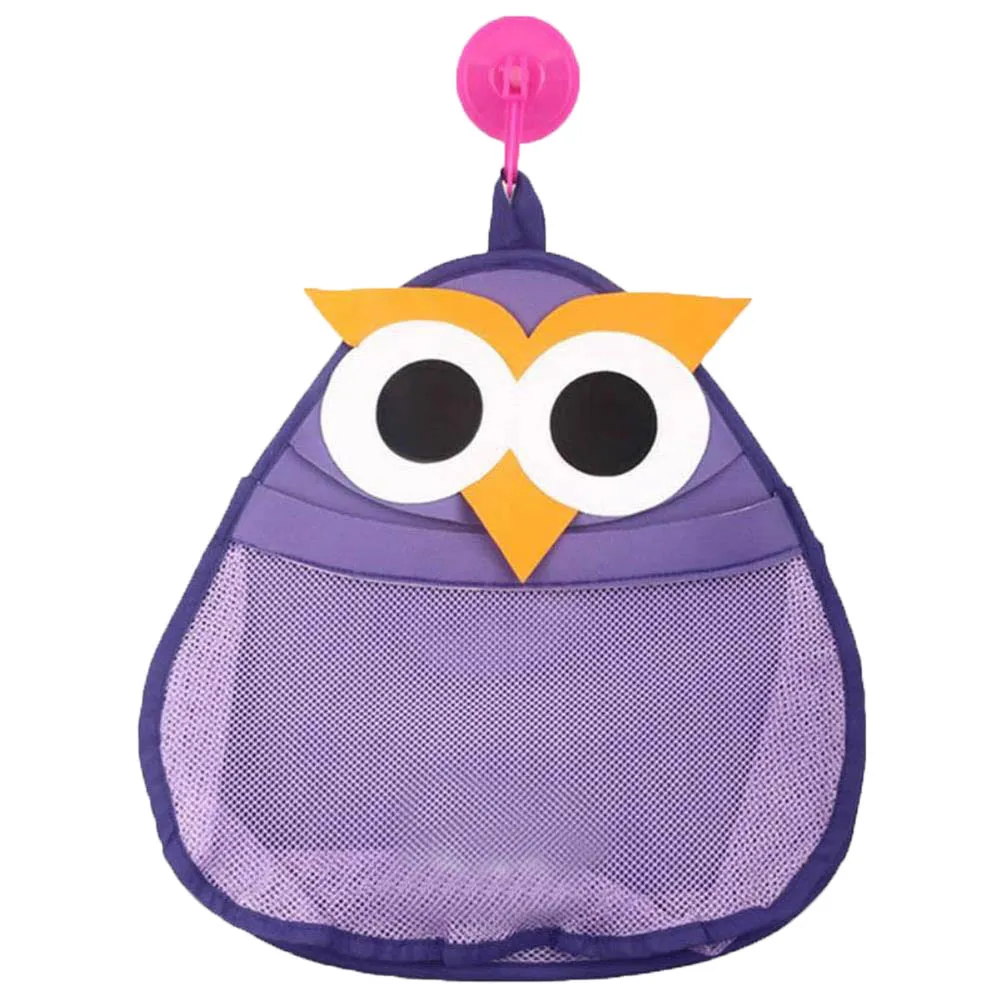 Purple Дети мультфильм ребенок для хранения игрушек для ванной сумки Душ разное игрушки аккуратный Органайзер сетчатый мешок подвесной мешочек корзины для хранения для ванной комнаты - Цвет: Purple