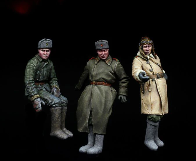 Масштаб 1/35 Неокрашенная полимерная фигурка Русский Танк Экипировка 3|Наборы для