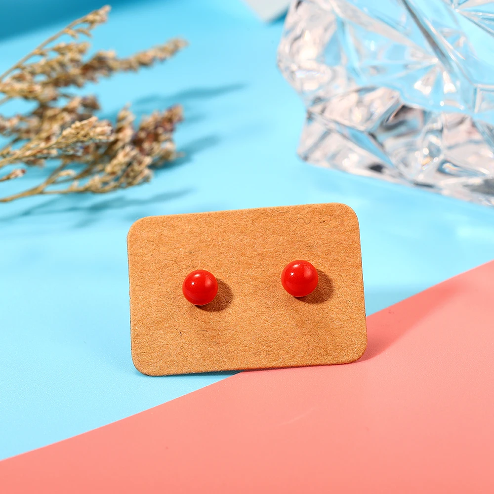 Женские круглые серьги гвоздики METOO новые Маленькие Разноцветные из керамики