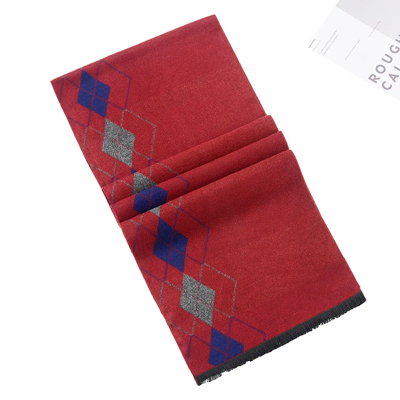MENGLINXI, новинка, роскошный бренд, мужской зимний кашемировый шарф, модный дизайн, повседневная мужская теплая шаль, шарфы, мужские шейные платки