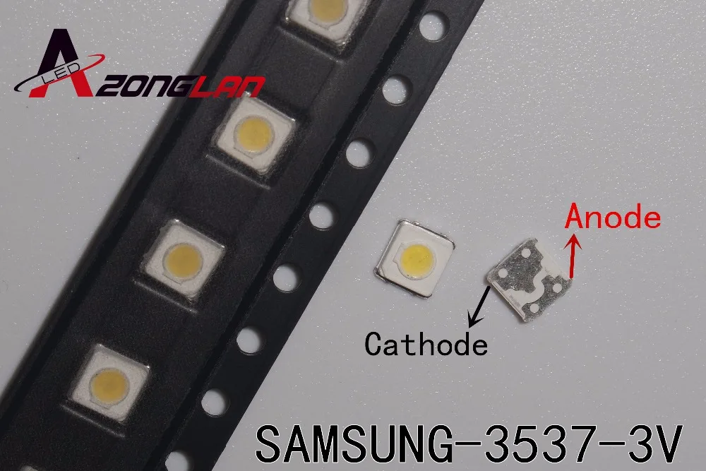 500 шт. LED 3537 3535 светового бисера холодный белый высокой мощности 1 Вт 3В 110LM для SAMSUNG