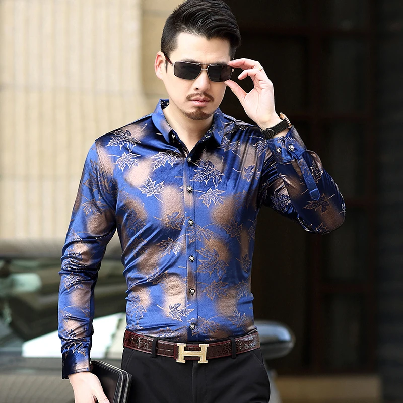 Мужская бархатная рубашка с длинным рукавом весна осень|long sleeve dress shirts|dress shirtmens