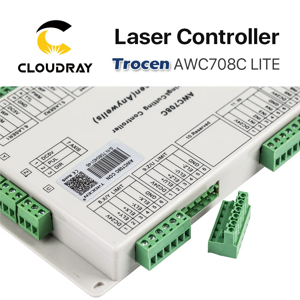 Cloudray trocen Anywells AWC708C LITE Co2 лазерный контроллер Системы для лазерной гравировки и резки заменить AWC608C