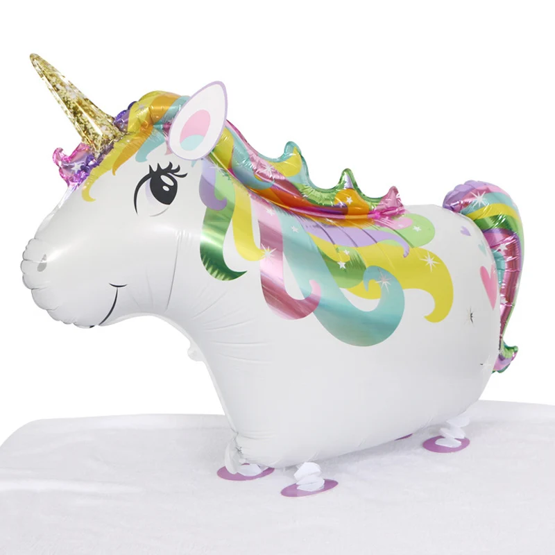 Unicorn 1 шт смешанные ходячие воздушные шары из фольги в виде животного милая собака панда динозавр Тигр домашнее животное День Рождения Вечеринка Свадьба украшения - Цвет: Unicorn