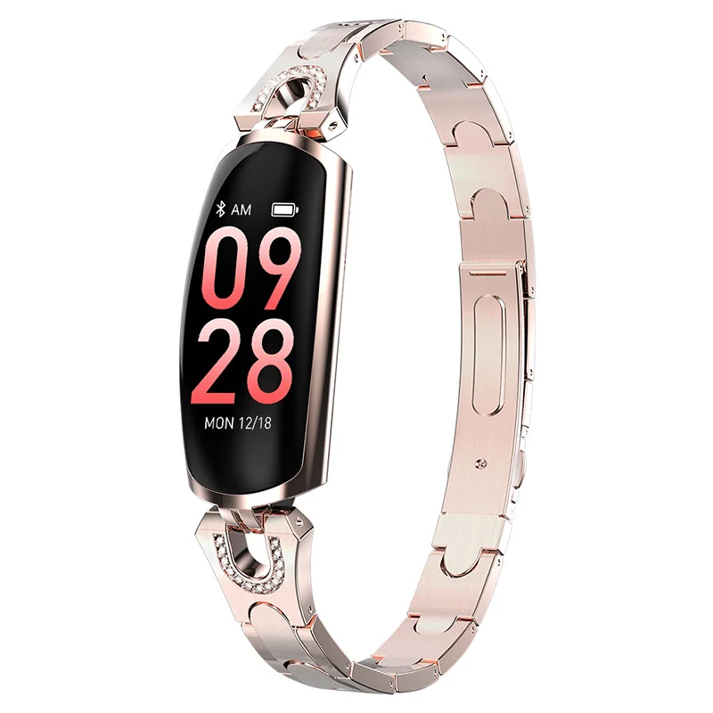 Smart Band Gold AK16, Женский умный Браслет, фитнес-браслет, браслет с сердечным ритмом, наручные часы для измерения артериального давления, фитнес-трекер, Смарт-часы, смарт-браслет - Цвет: Smart Band Gold