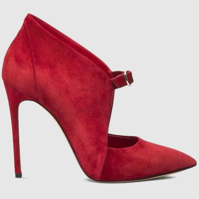 2017 Новое Прибытие женские Насосы с Пряжкой Супер Высокий Каблук Острым Носом