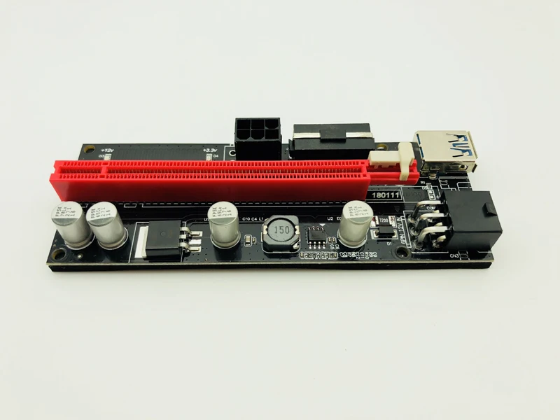 10 шт. новейший PCI Express 1x к 16X PCIE E 009S Molex 6pin адаптер питания SATA USB 3 0 кабель Riser