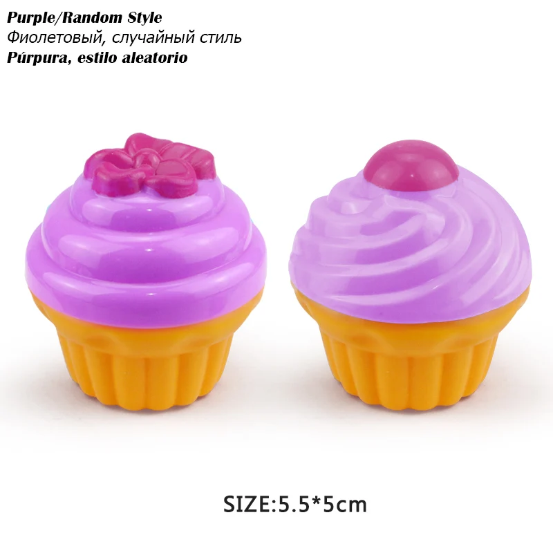 Purple Cup Cake Кавайные Детские кухонные игрушки, пластиковые симуляторы, еда, торт, мороженое, десерт, ролевые игры, раннее образование, игрушка для детей, подарок - Цвет: Purple Cup Cake