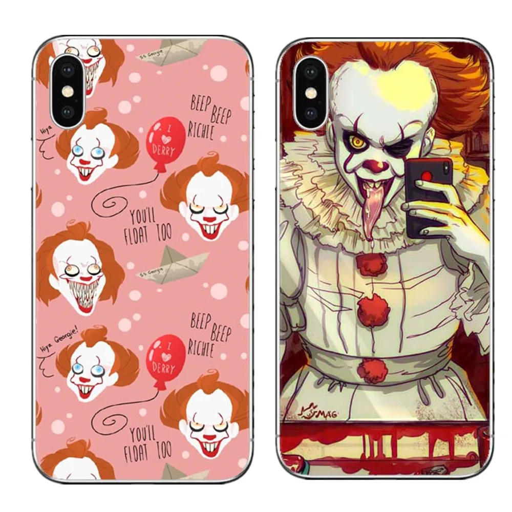 Pennywise клоун ужас Жесткий PC чехол для телефона Coque Funda для iPhone 7 7Plus 6 6S Plus 8 8 Plus 5 5S SE X 10
