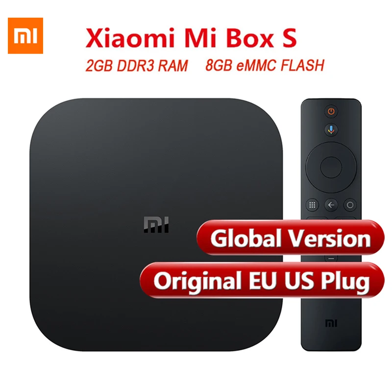 Обновленный Xiaomi Mi ТВ приставка S Smart 4K Ultra HD Cortex A53 четырехъядерный процессор 64 2G + 8G