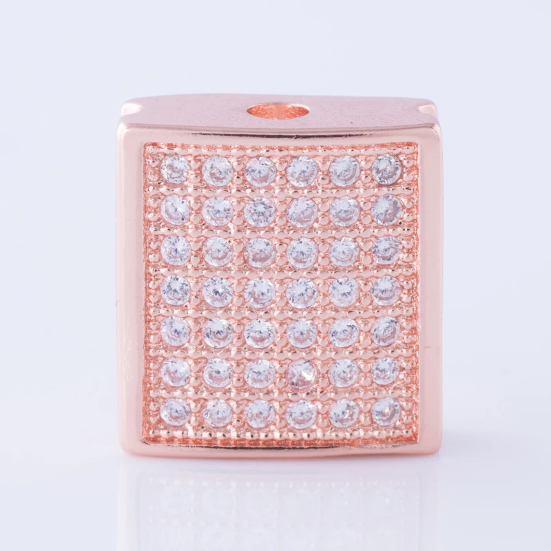 Золотые микро-паве ювелирные изделия сверкающие циркониевые квадратные