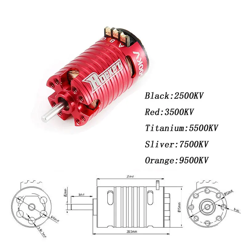 Rocket Mini 1410 1/24 кв 1/28 1/32 бесщеточный двигатель 18A ESC для Kyosho Mr03 Pro Atomic DRZ