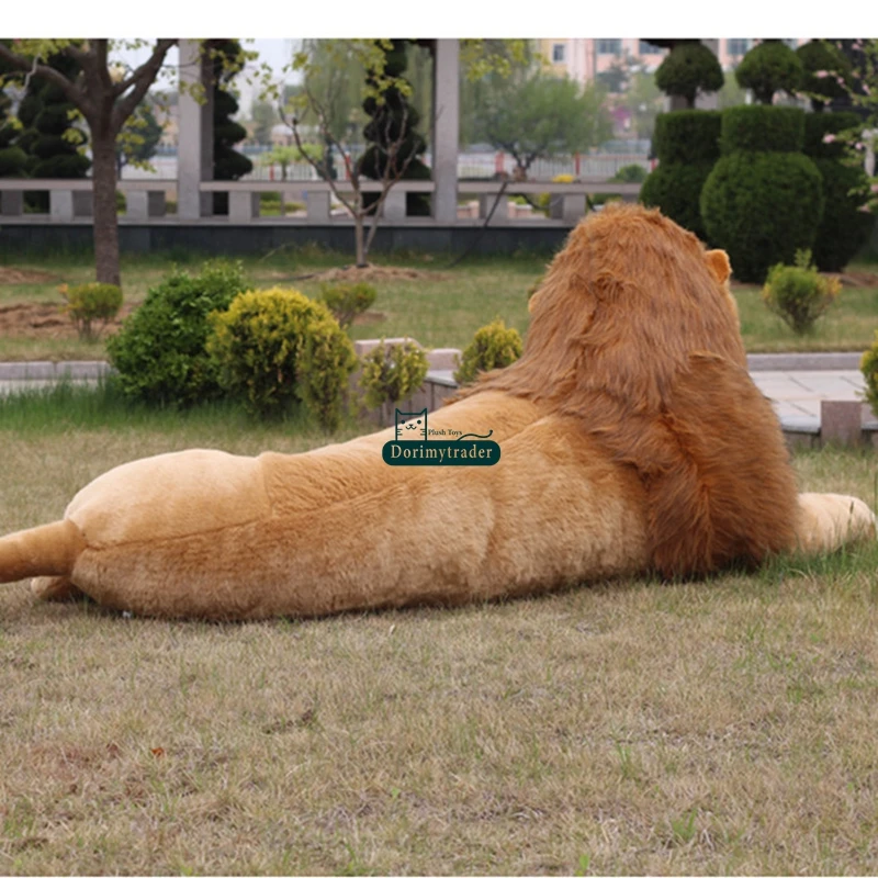 Dorimytrader Jumbo Domineering Lifelike Animal Lion Плюшевые игрушки Большой симулятор Коллекция