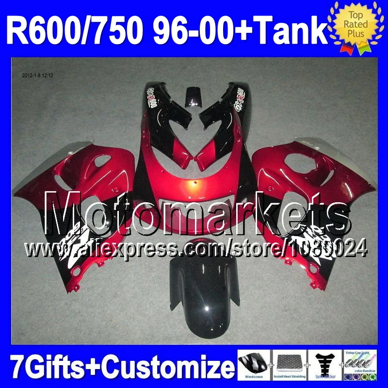 + майка темно красный зализа для SUZUKI GSXR 750 600 1996 1997 1998 1999 2000 3H292 GSX R750 R600 96 97 98
