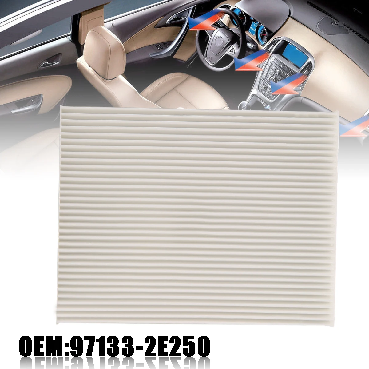 

Car Air Cleaner System 1pc Cabin Air Filter 97133-2H000 Dedicated Replacement For Hyundai Elantra Accent Kia Forte