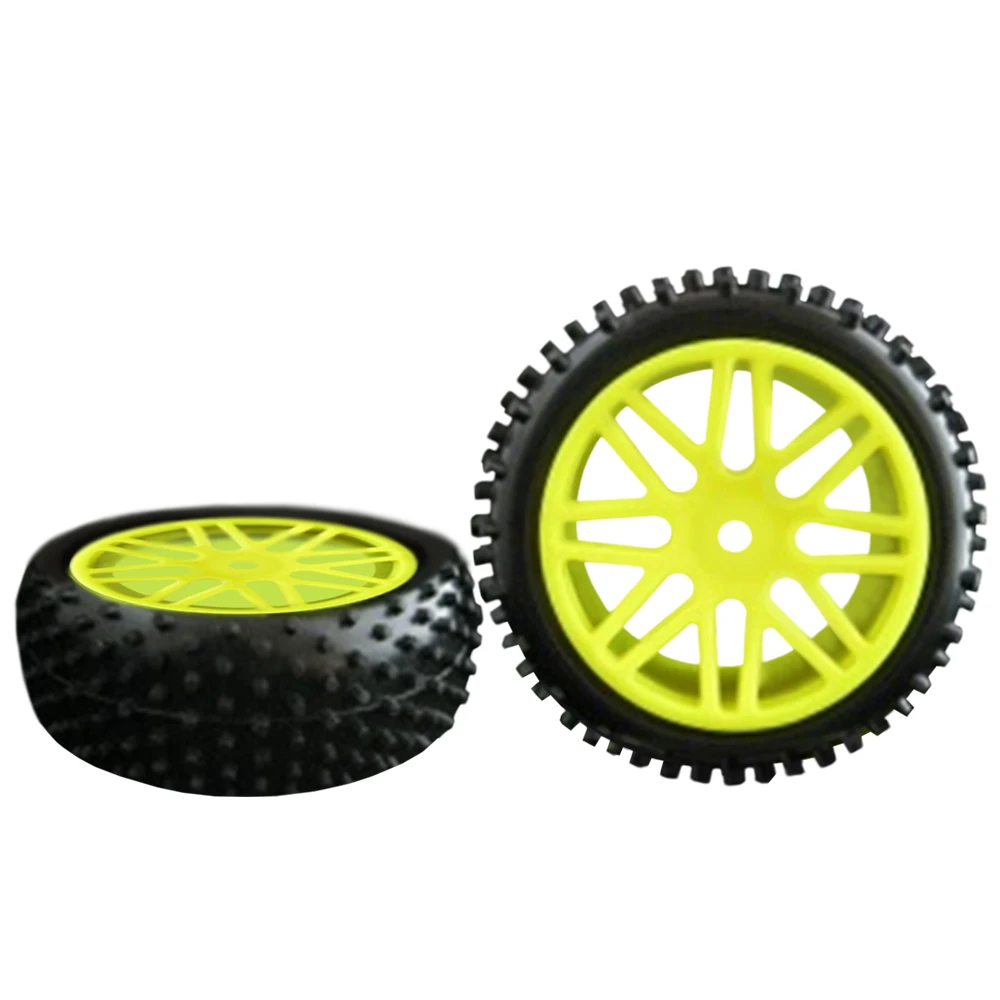 2 шт Rc передние колеса + задние 1/10 внедорожный автомобиль багги обода и резиновые