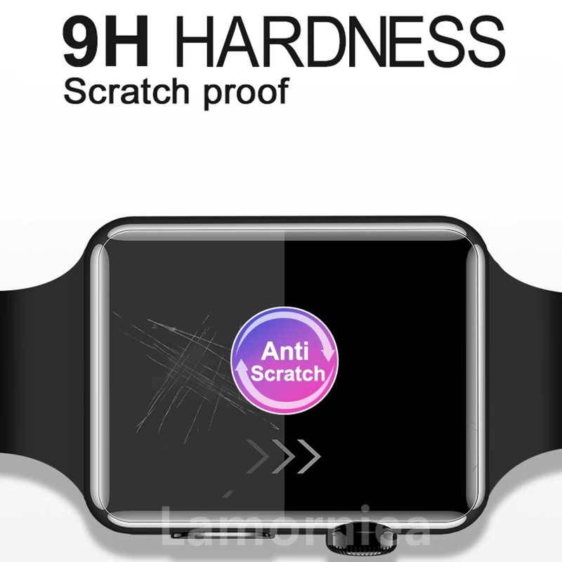 Lamorniea для Apple Watch 4 3 2 1 УФ пленка из закаленного стекла iWatch серии 38 мм 40 42 44 Защитная