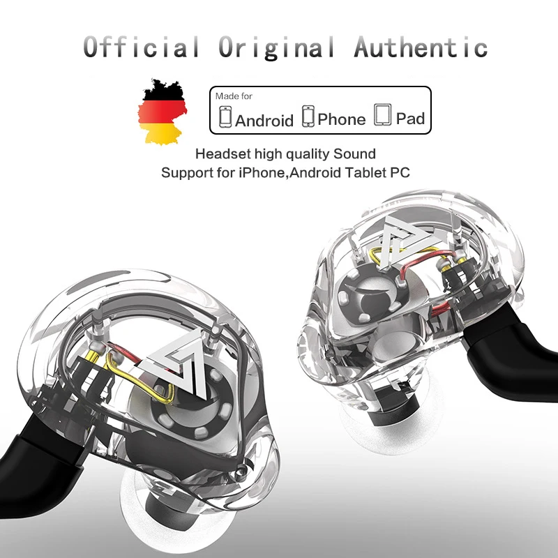 Новинка VK1 4DD наушники для ушей Hi Fi DJ Monito спортивные бега с микрофоном телефона