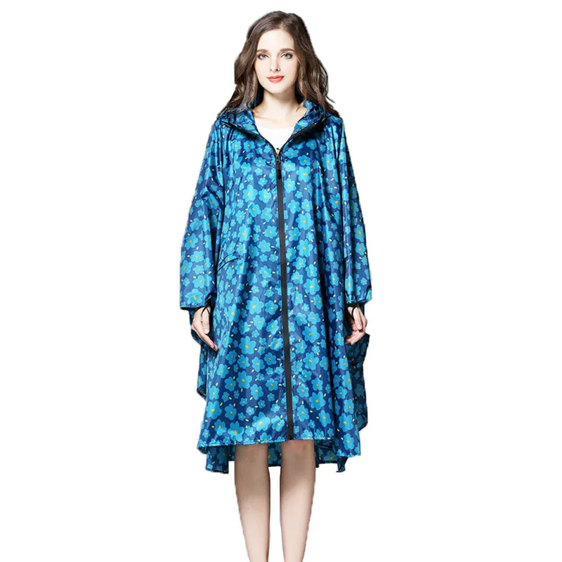 Женский плащ с капюшоном водонепроницаемый плащ-пончо для езды на велосипеде и