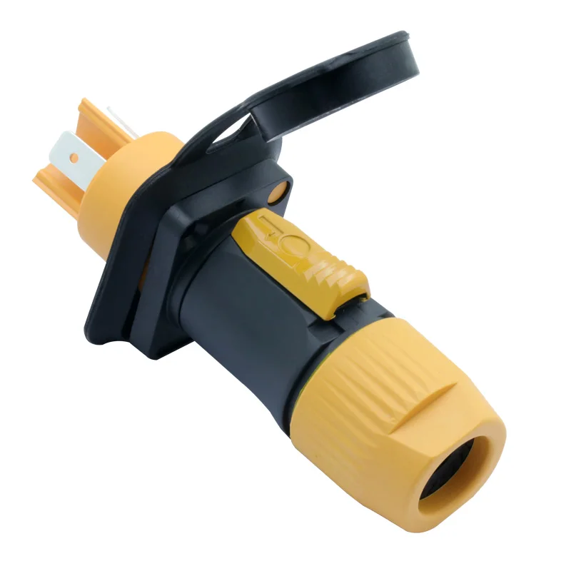 100sets OUT/IN 20A Aviation Waterproof Powercon LED Large Screen Power Plug PA66 Flame-retardant Industrial Connector | Обустройство