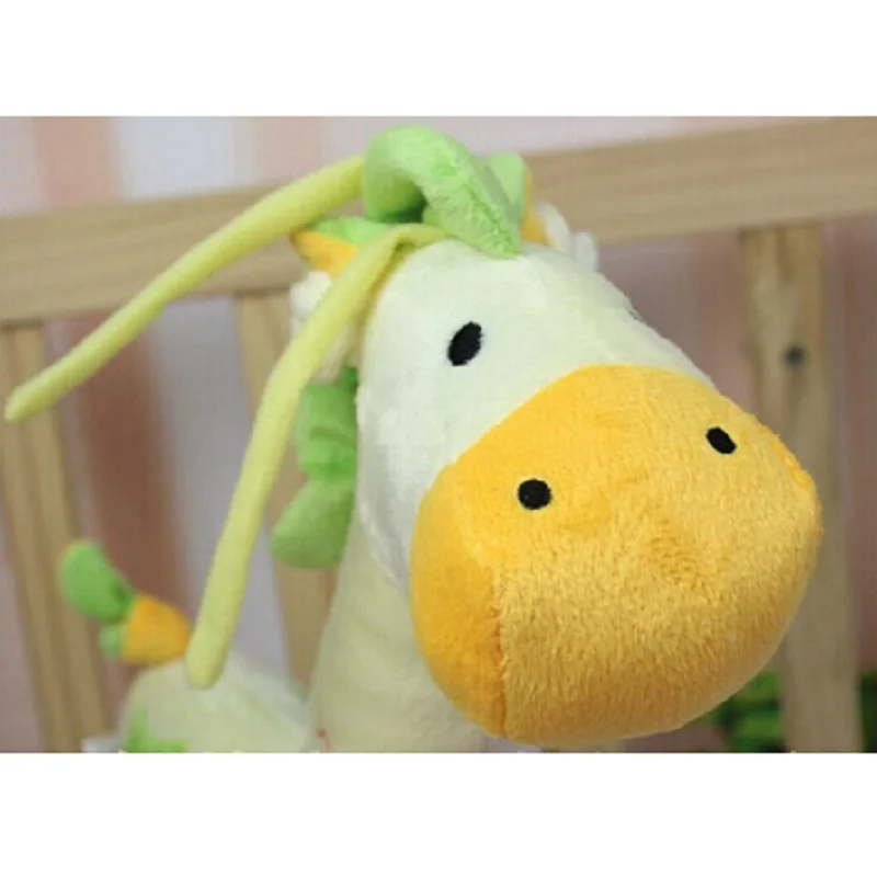 Желтый жираф музыкальная шкатулка колокольчик детский русский и английский