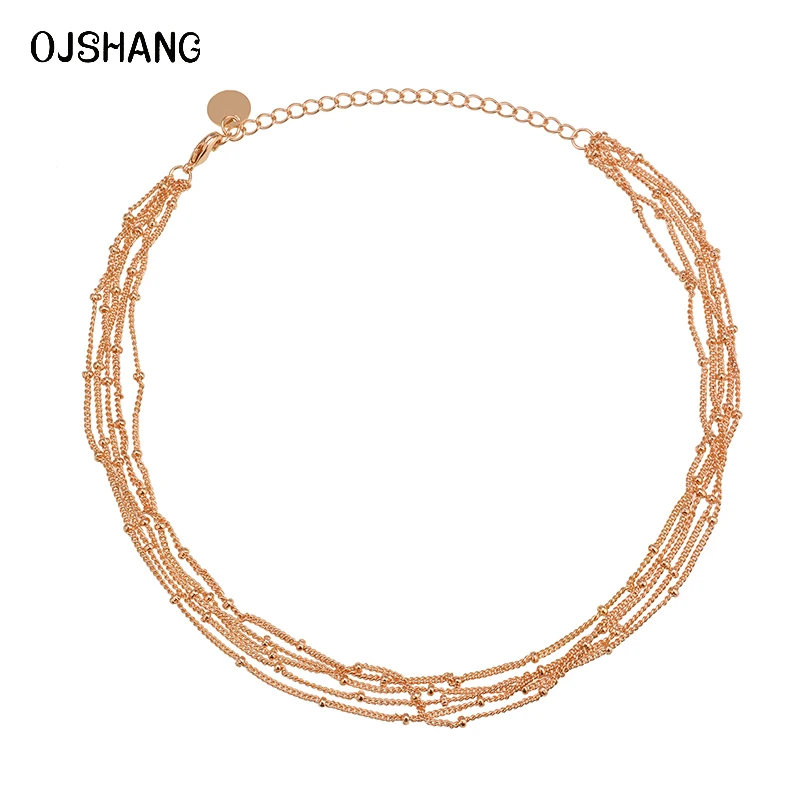 Ojshang 2017 Euramerican модные золотые Цвет элегантный Цепи Ожерелья и подвески Для женщин
