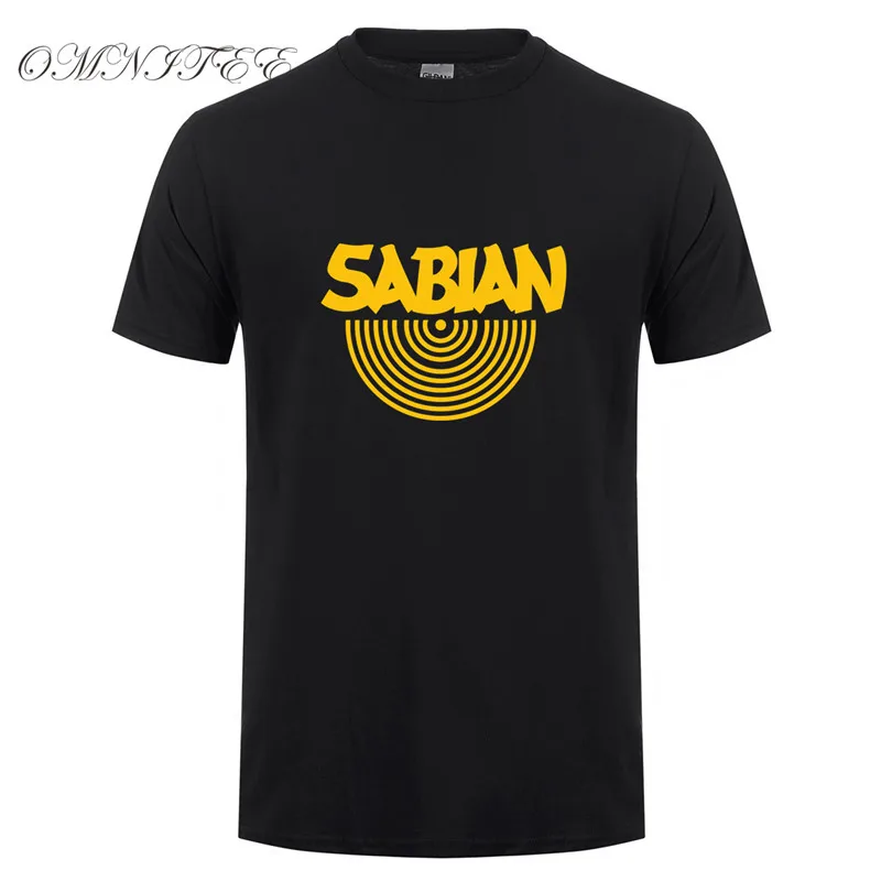 Мужская футболка Sabian новые классные хлопковые мужские футболки с коротким