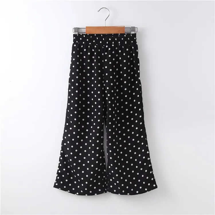 Новинка 2019 костюм в горошек для девочек-подростков широкие брюки и из двух