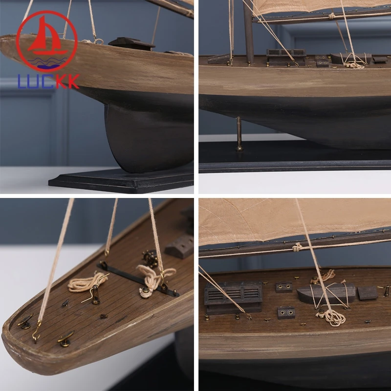 Американская модель корабля LUCKK 90 см домашний интерьер винтажные аксессуары для