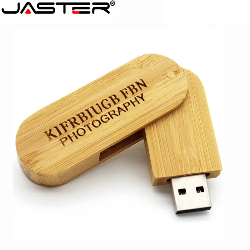 Деревянный портативный USB флэш накопитель JASTER с логотипом под заказ 4 ГБ 16 32 64 U