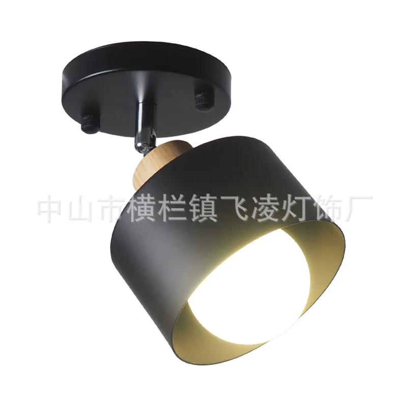 

Hot Nordic minimalist porch aisle ceiling lamp simple restaurant bed straight wrought iron ceiling lamp