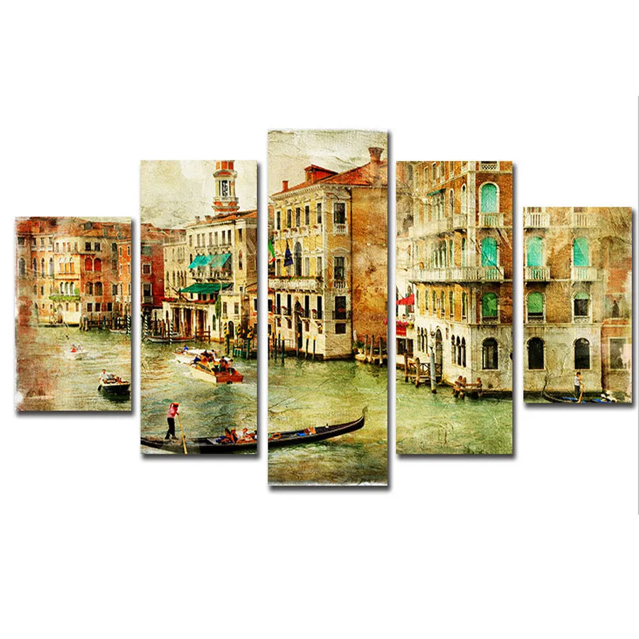 

5pcs/set,Wholesale,5D DIY Diamond Embroidery City Venice landscape Diamond Painting Full Square Mosaic Cross Stitch Gifts