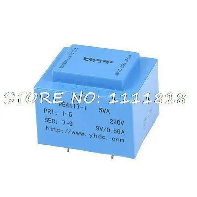 5VA 50/60 Hz 9V Output Plug-in PCB Safety Encapsulated Transformer | Circuit Breakers