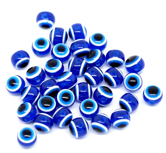 DoreenBeads бусины разделители из смолы Ball Deep blue Eye образец около 10 мм (3/8 дюйма) Dia