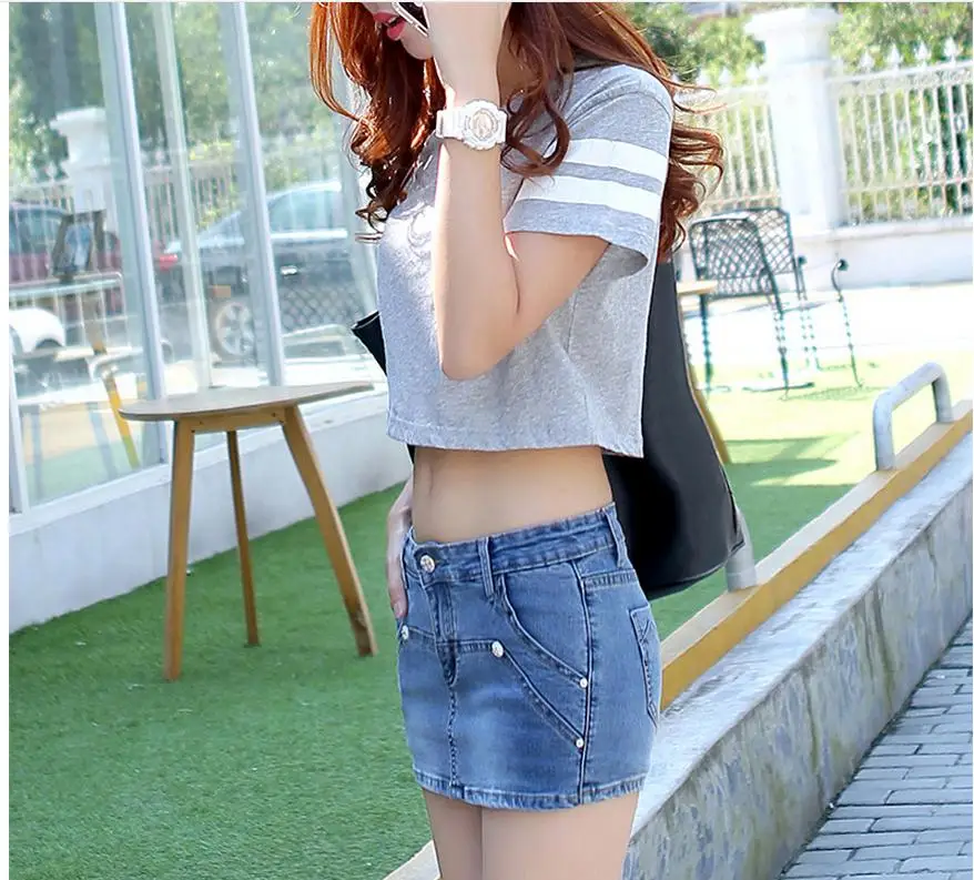 Женские летние джинсовые шорты размера плюс не опорожняющие две джинсы-кюлоты