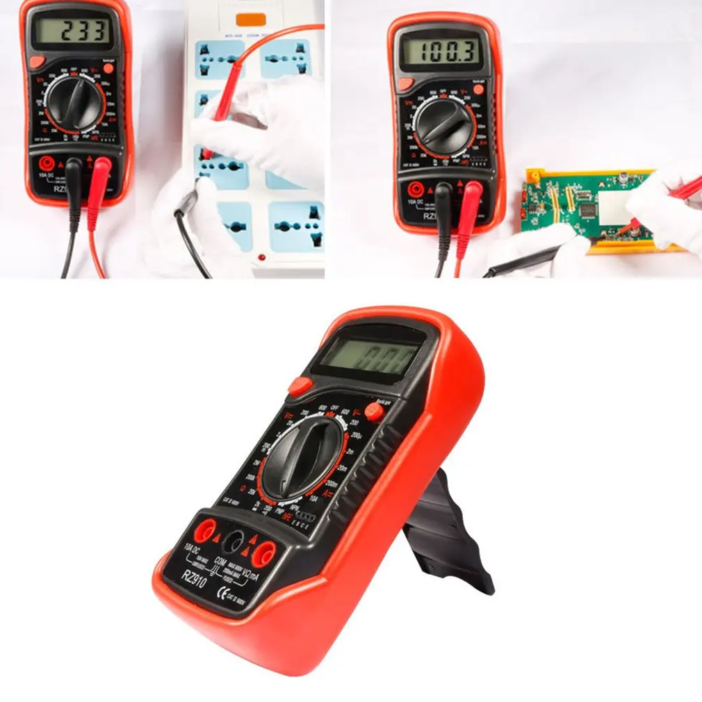 RZ910 Auto-Ranging Digital Multimeter Home Measuring Tools with Backlight LCD Display AC/DC Voltage Tester Measure | Инструменты