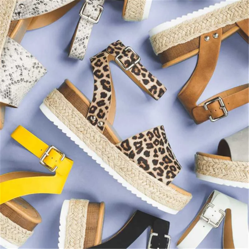 Женская обувь на танкетке Босоножки высоком каблуке Летняя Вьетнамки Chaussures Femme