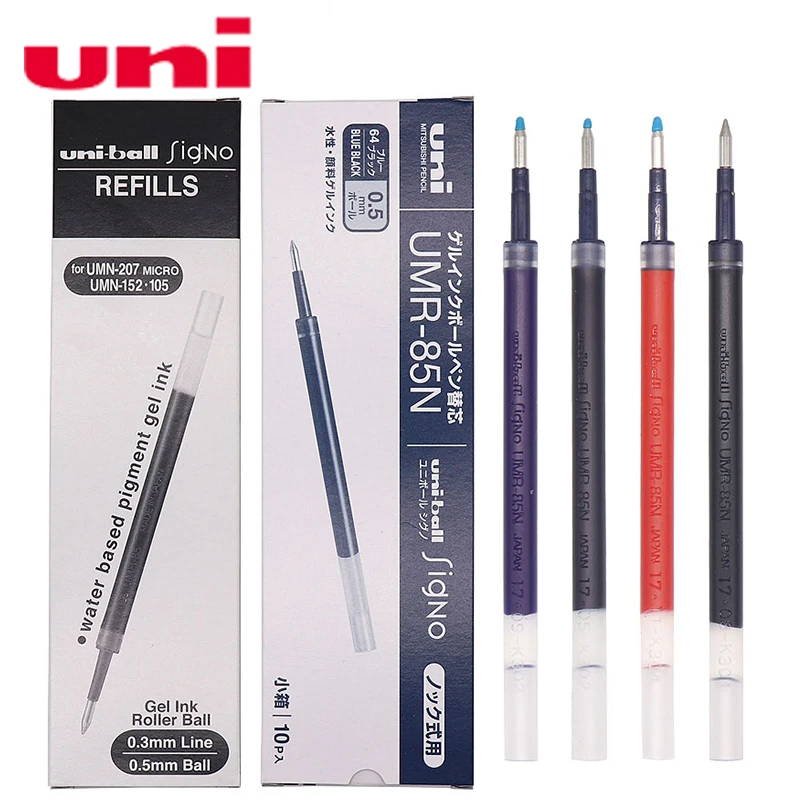 6 шт. Uni Ball UMR 85 Signo для заправки зажигалок UMN 152/207/105 микро линия 0 5 мм шарик ролика