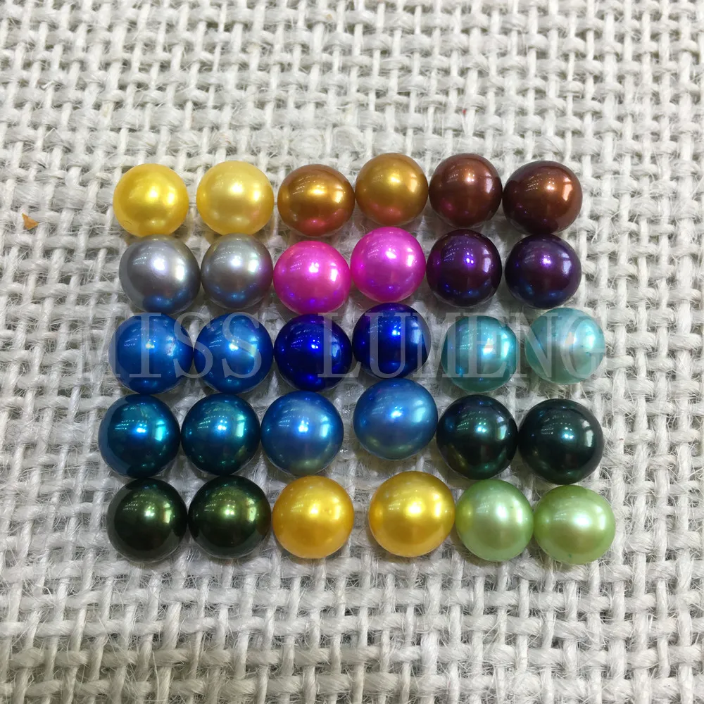 MISS LUMENG 50pcs 7-8mm peach colour Red round Akoya pearl oyster Individual Package party pearls big surprise | Украшения и