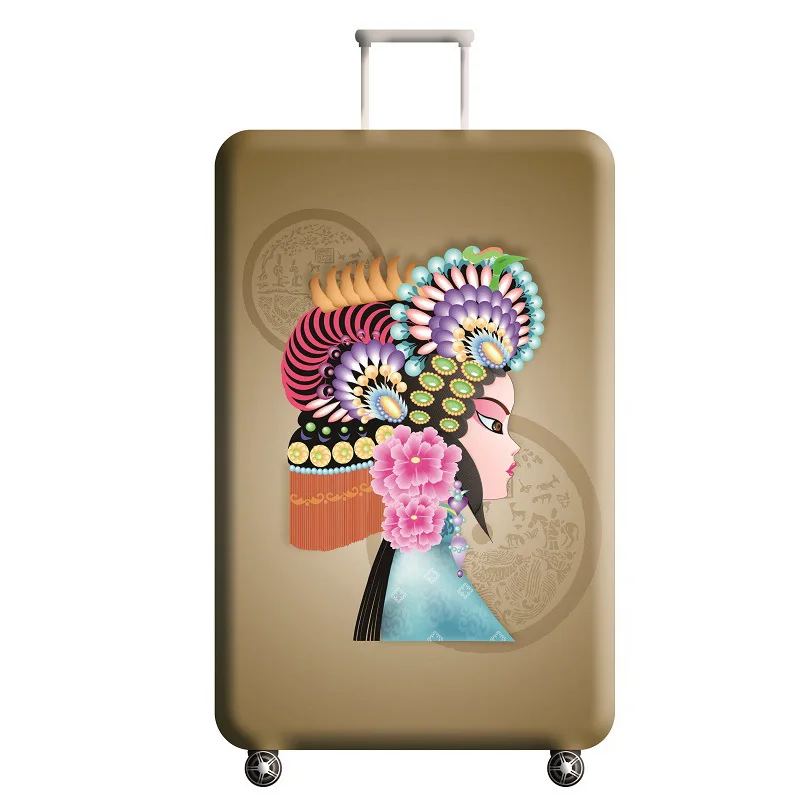E Luggage cover Чехол для багажа с животным узором, эластичные Защитные чехлы для багажа, подходит для 18-32 дюймов, чехол Чехол, аксессуары для путешествий - Цвет: E Luggage cover