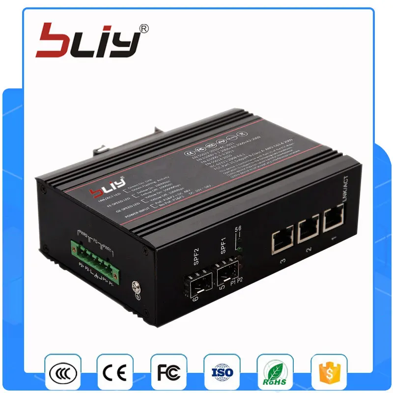 2GX3GT 2 sfp порт коммутатора ethernet до 3 RJ45 Gigabit сетевой коммутатор с стойку|gigabit network