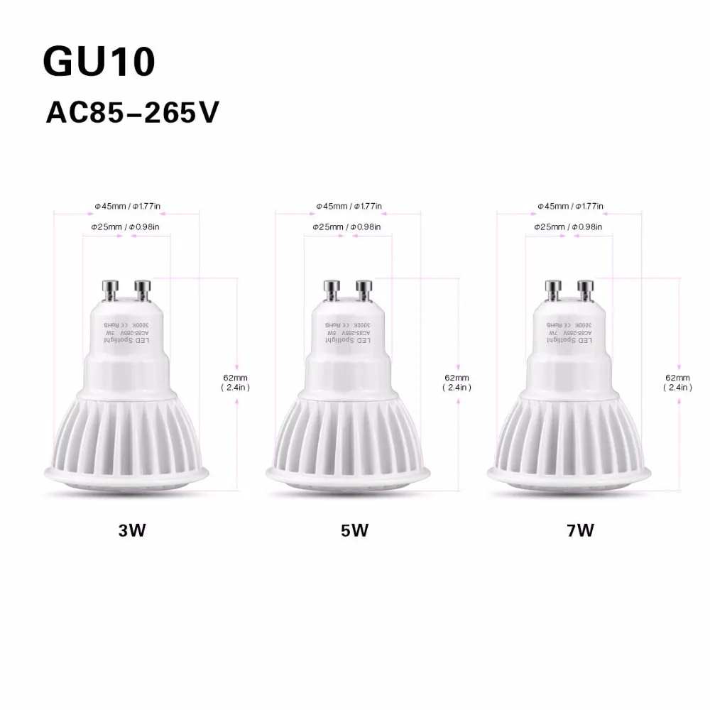 Алюминиевая СВЕТОДИОДНАЯ Лампа GU5.3 GU10 220 В 110 COB GU 10 MR16 3 Вт 5 7 | Лампы и освещение