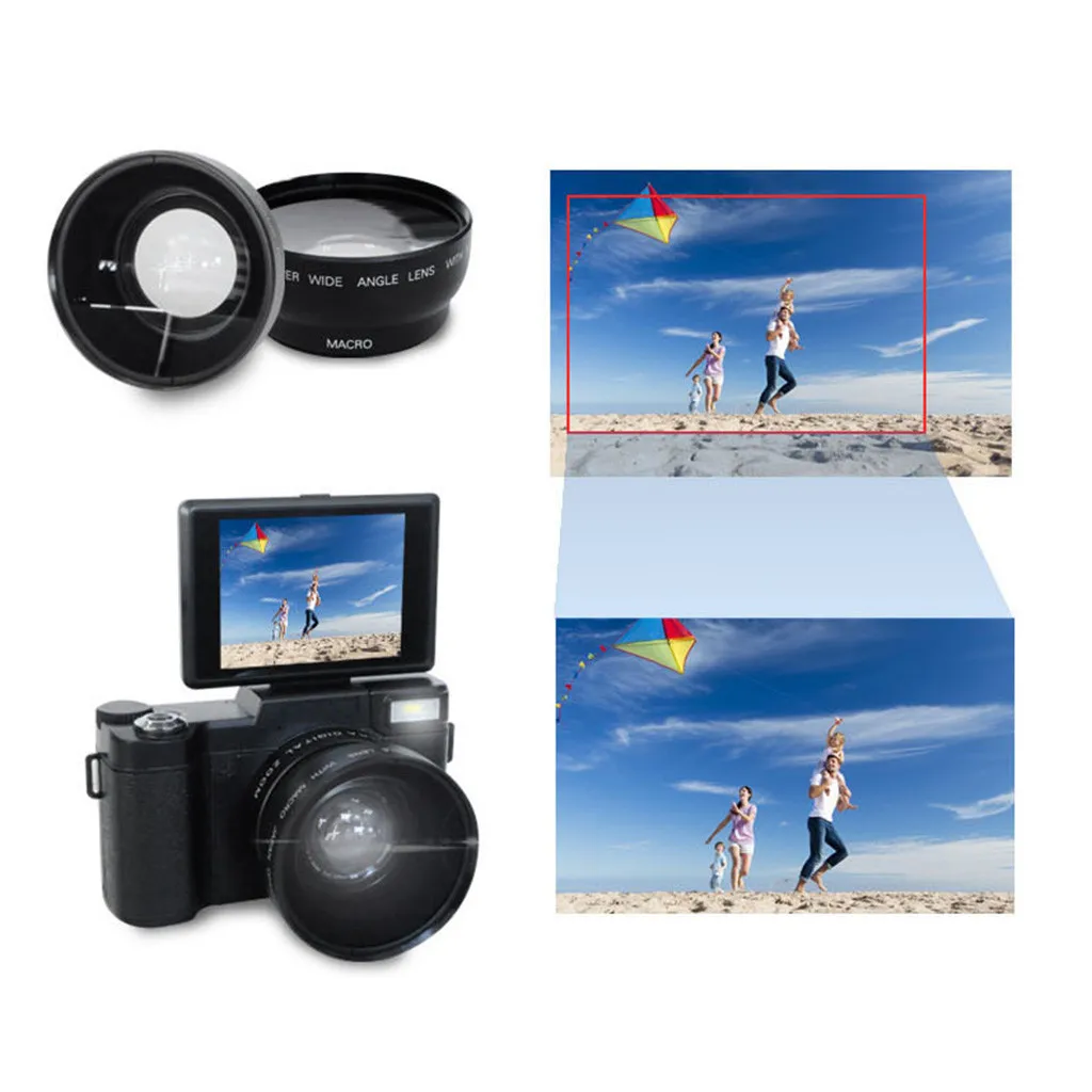 HIPERDEAL цифровая камера новая мода 24MP Ultra HD 2,7 K камера флип-экран и убираемый фонарик цифровая камера May31