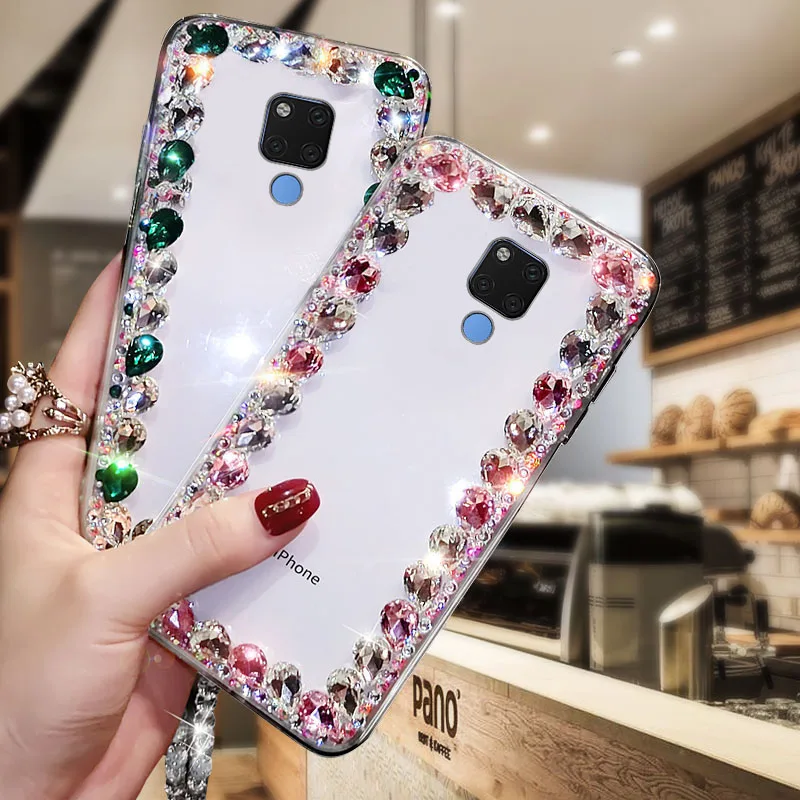 Mobile Phone Shell Four Sides Large Flash Diamond Fashion Hard For Huawei Mate20X Protective Ultra-thin | Мобильные телефоны и