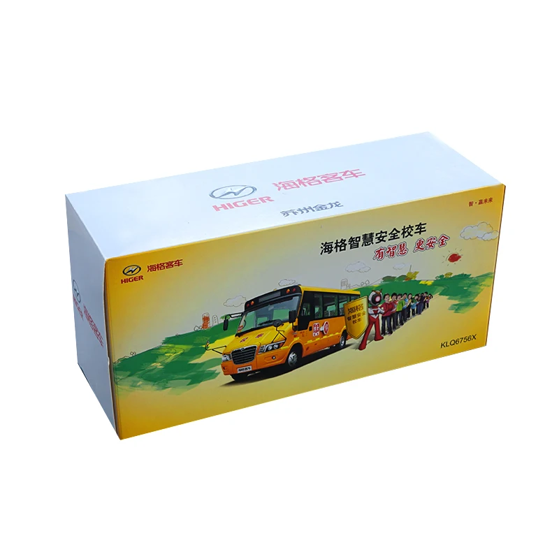 Модель из сплава в подарок 1:32 оригинальная модель King Long Higer KLQ6756X школьный
