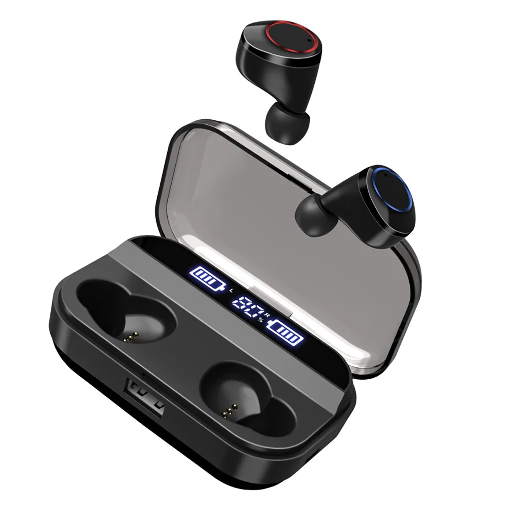 Беспроводная гарнитура TWS Mini True Bluetooth 5 0 стерео бас в ухо с 2600mA зарядным
