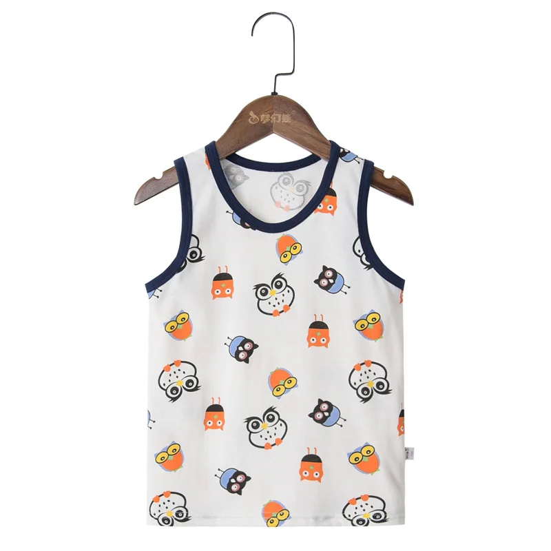 05-W T Shirt for Boys Fruit Watermelon Cotton Baby Girl Boy Animals Duck Fox Sleeveless Tops Tee Summer Children's Clothes 0-6Y - Color: 05-W