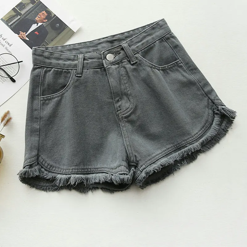

BOBOKATEER Sexy Denim Shorts Women Mini Short Mujer Hot Pant Pink Casual Summer Black White High Waist Femal Shorts Jeans 2021