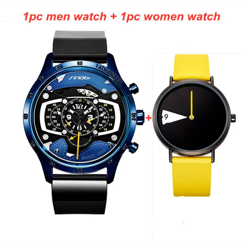Наручные часы SINOBI для мужчин и женщин оригинальные кварцевые модные спортивные с