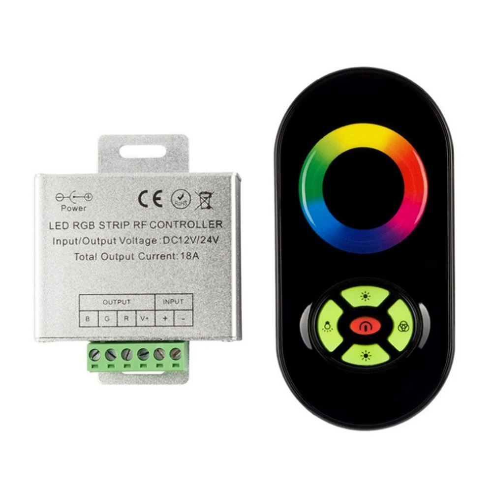 RGB Contrloller DC 12 V 24 18A 5 клавиш Сенсорный светодиодный контроллер Диммер с